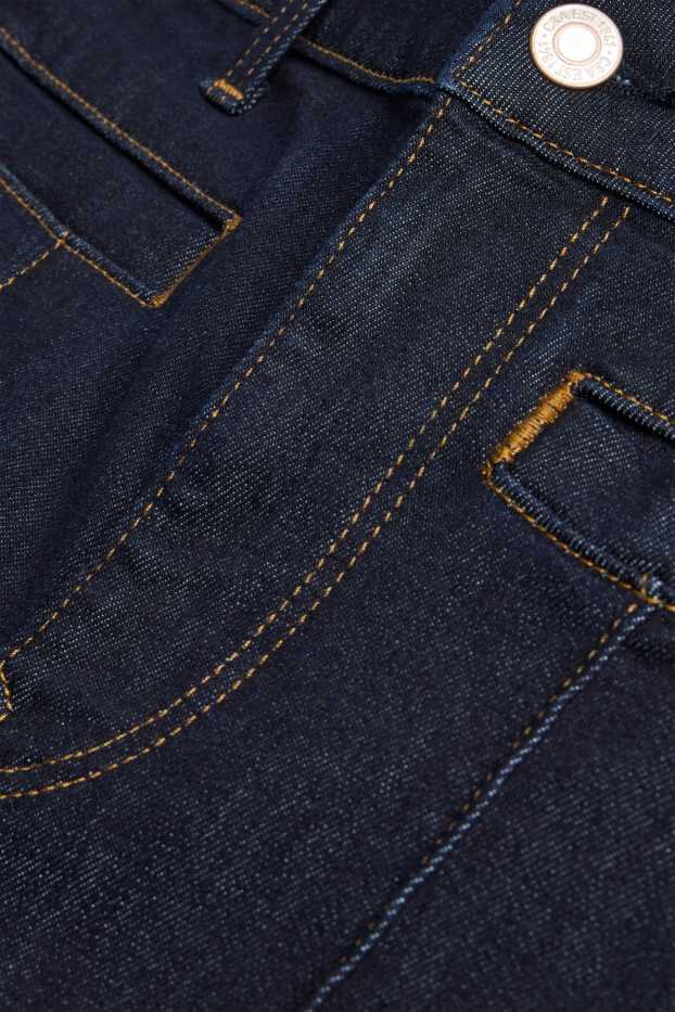 Femei - Bootcut jeans - talie medie - denim-albastru închis