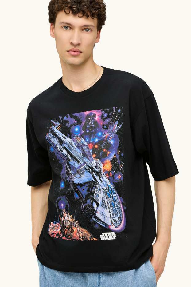 Herren - T-Shirt - Oversized - Star Wars - schwarz