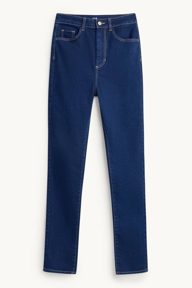 Damen - Jegging Jeans - High Waist - dunkeljeansblau