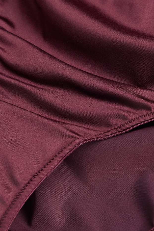 Damen - Satin-Slip - bordeaux