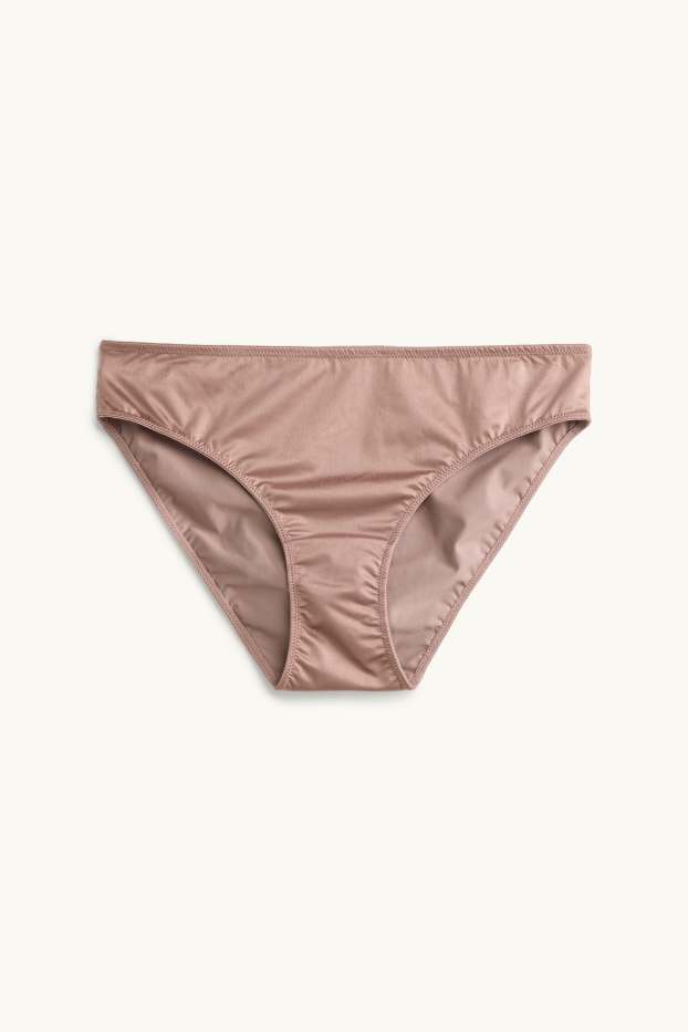 Damen - Satin-Slip - hellbraun