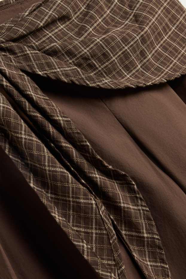 Dona - Pantalons orientals - mid waist - camal Balloon - estil 2 en 1 - marró