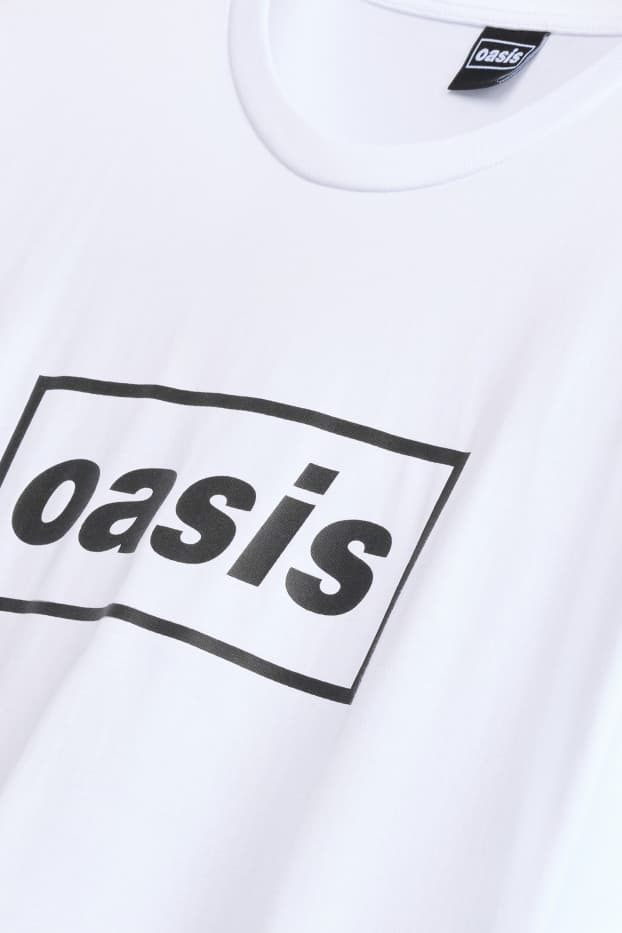 Herren - T-Shirt - Oversized - Oasis - weiß / schwarz