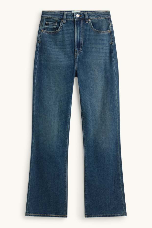 Dames - Flared jeans - high waist - jeansblauw