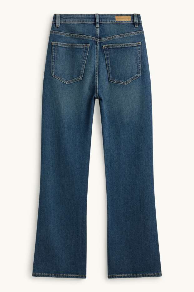 Dames - Flared jeans - high waist - jeansblauw