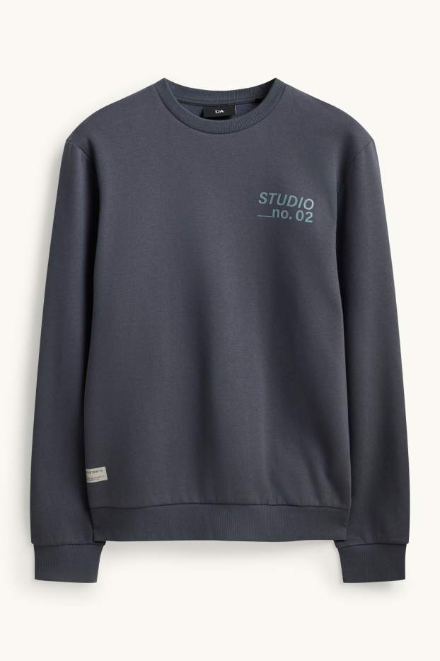 Herren - Sweatshirt - blau  / dunkelgrau