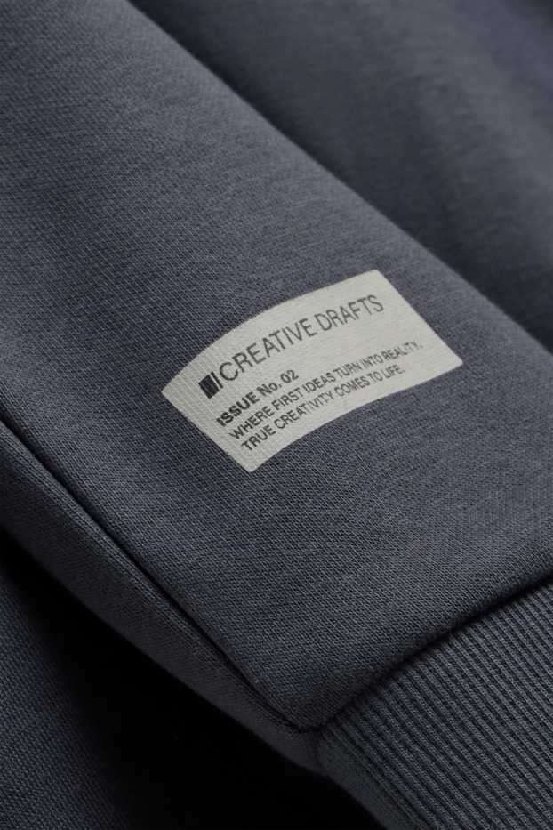 Herren - Sweatshirt - blau  / dunkelgrau