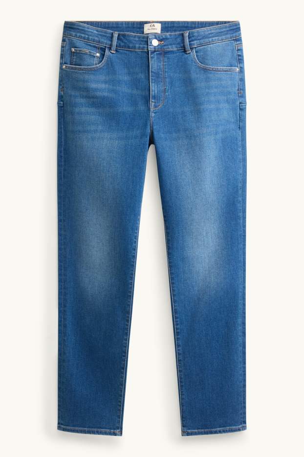 Femei - Slim jeans - talie medie - jeans modelatori - LYCRA® - denim-albastru