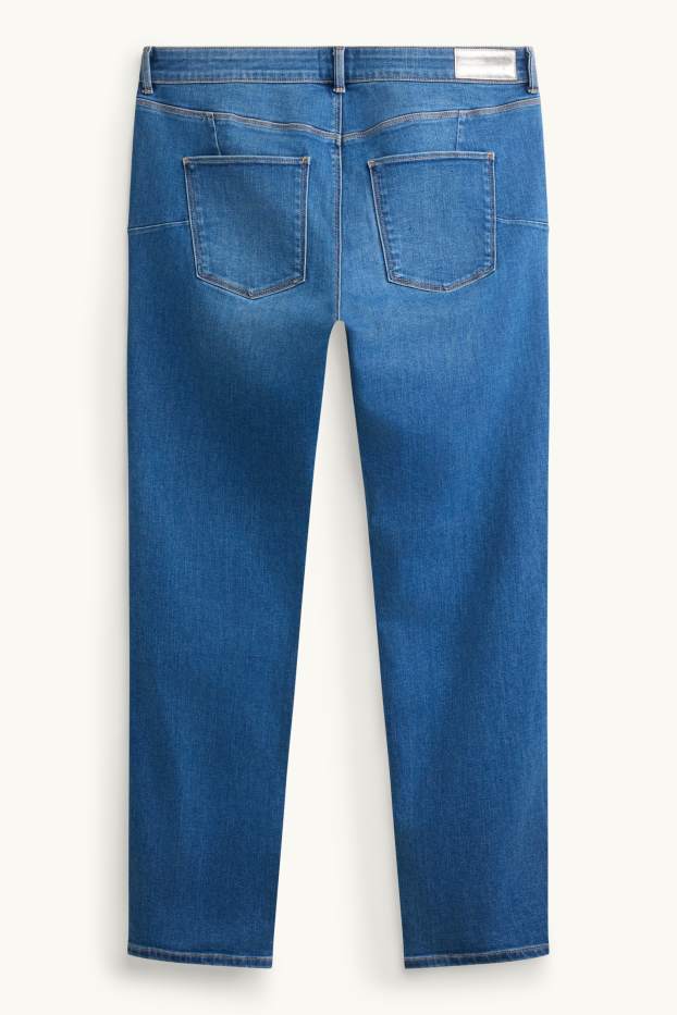 Femei - Slim jeans - talie medie - jeans modelatori - LYCRA® - denim-albastru