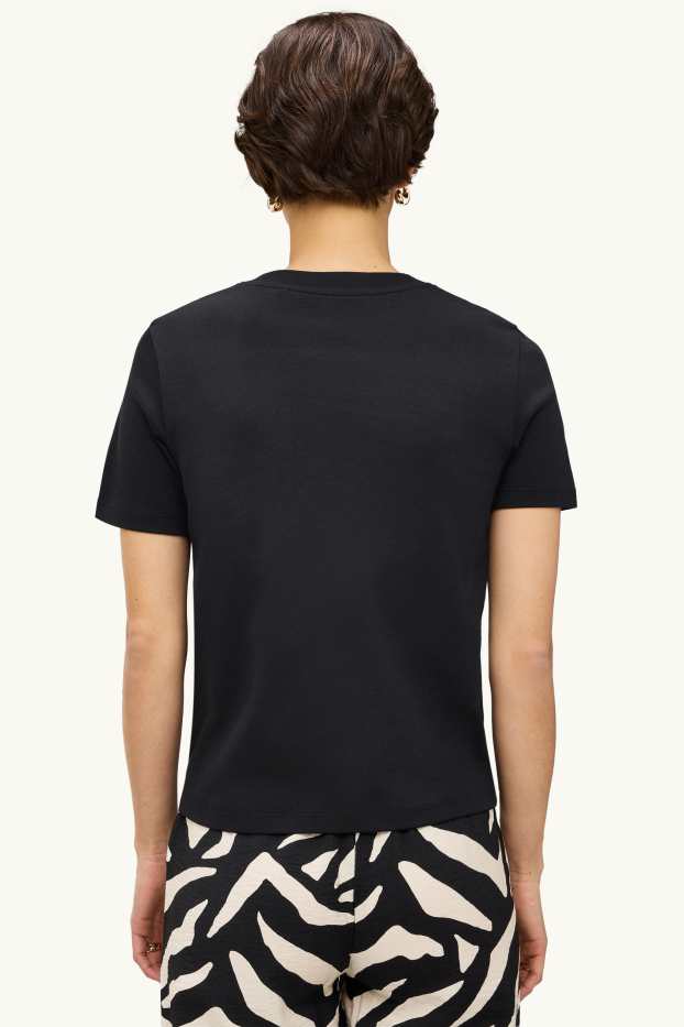 Women - T-shirt - slim fit - black