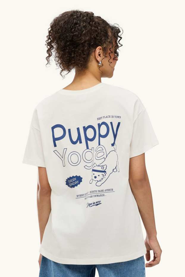 Women - T-shirt - oversized - white