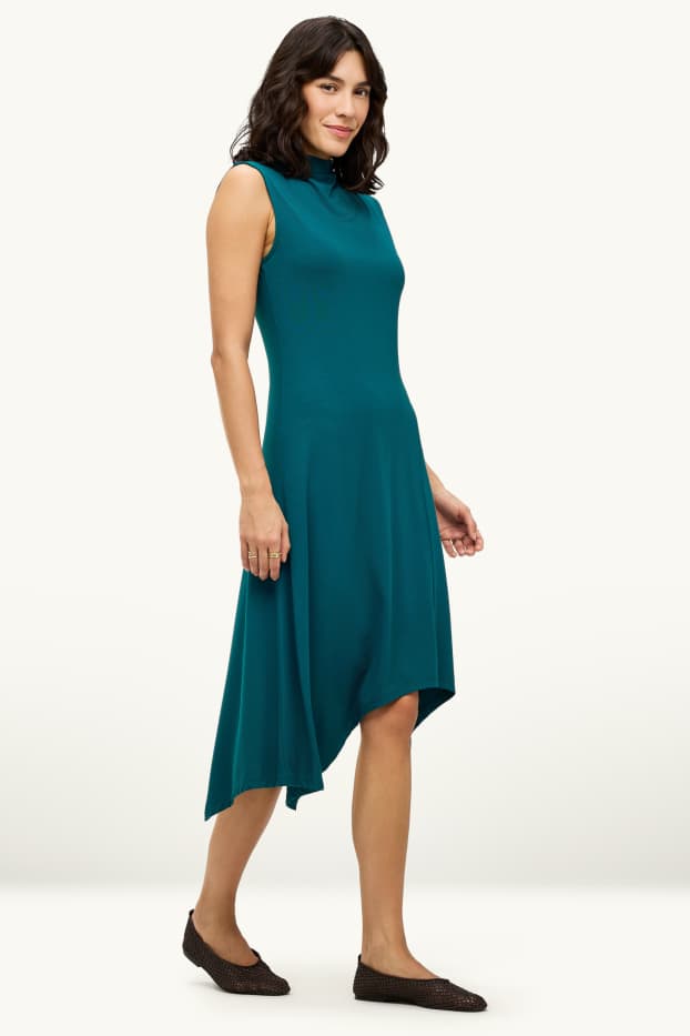 Femmes - Robe en viscose - straight fit - vert