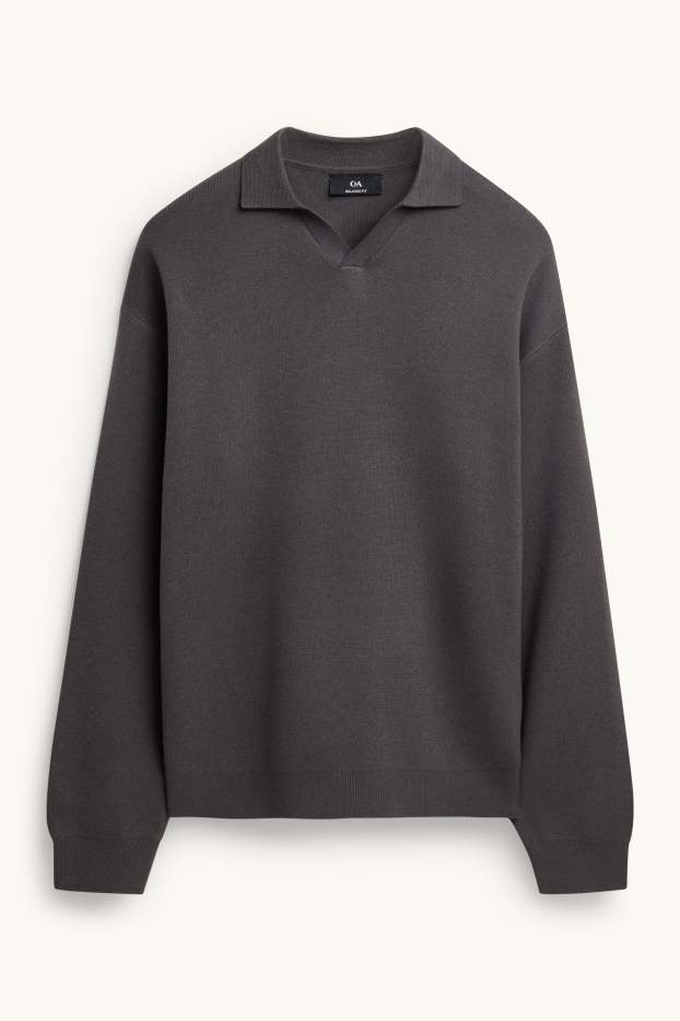 Hommes - Pull - gris foncé