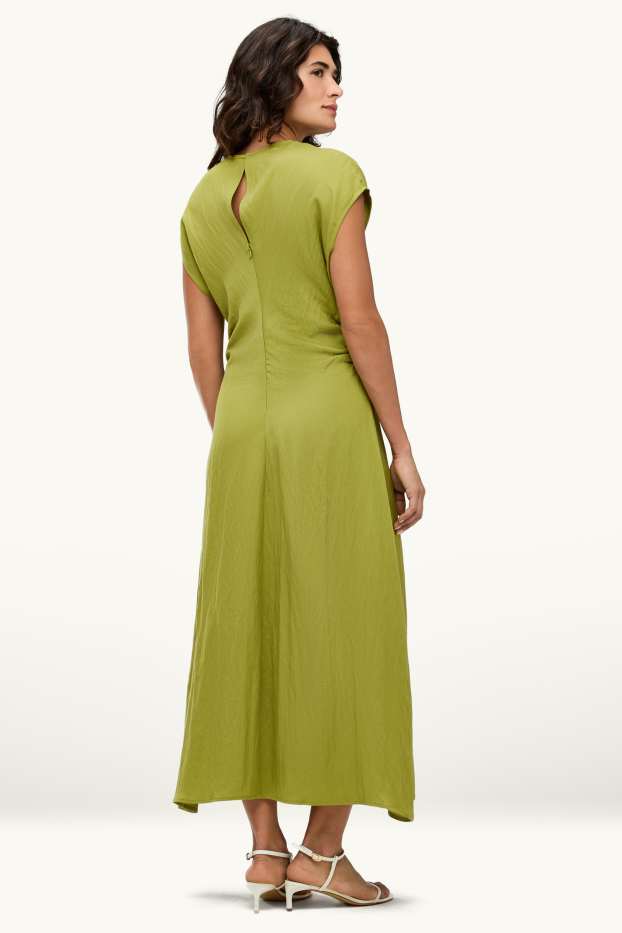 Femmes - Robe à col V - straight fit - vert