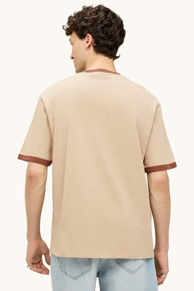 Herren - T-Shirt - Relaxed Fit - beige