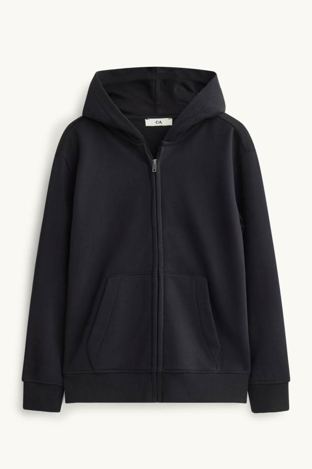 Enfants garçons - Sweat zippé à capuche - noir