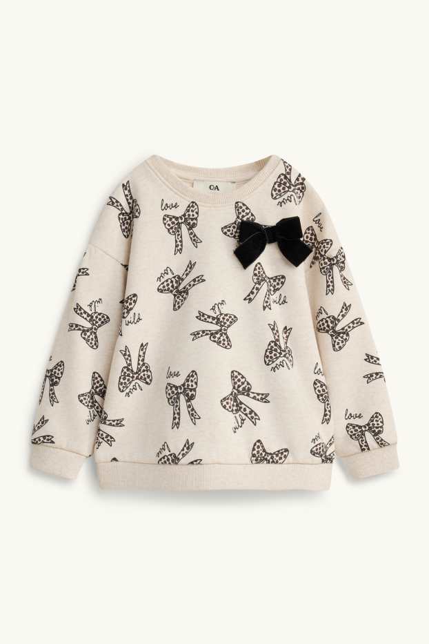 Bambine - Fiocco - felpa per neonati - nero / beige