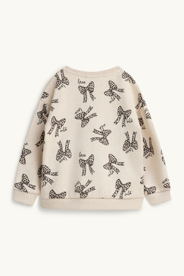 Bambine - Fiocco - felpa per neonati - nero / beige
