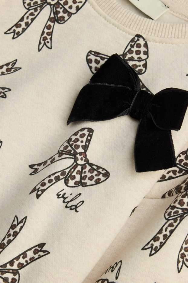 Bambine - Fiocco - felpa per neonati - nero / beige