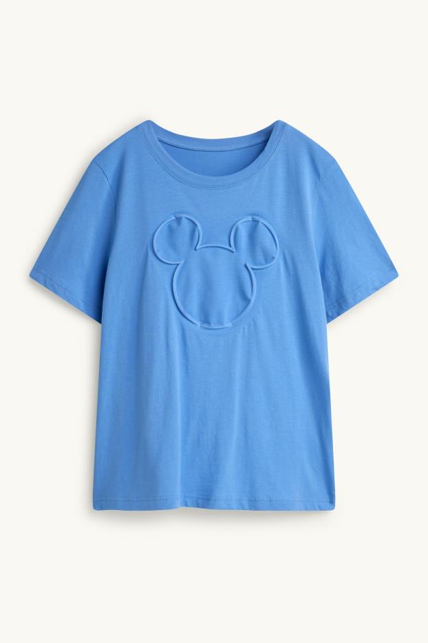 Women - T-shirt - regular fit - Mickey Mouse - light blue