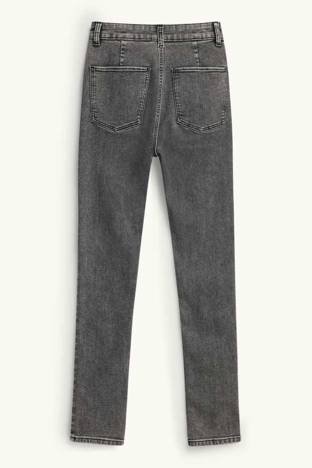 Damen - Jegging Jeans - High Waist - dunkeljeansgrau