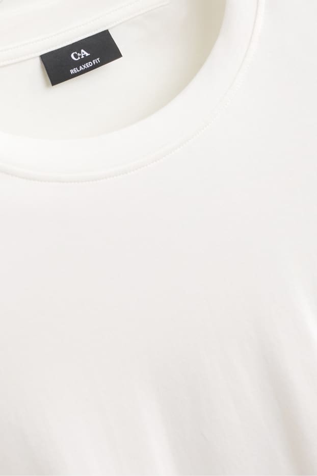 Hommes - Haut à manches longues - relaxed fit - blanc