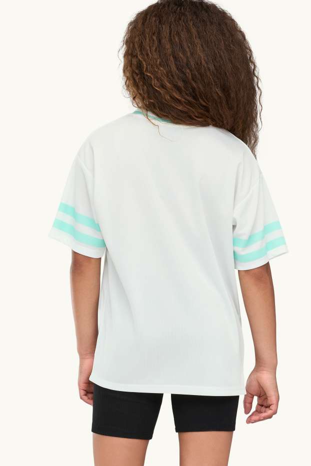 Kinder Mädchen - San Diego - Set - Kurzarmshirt und Leggings - 2 teilig - weiss / schwarz