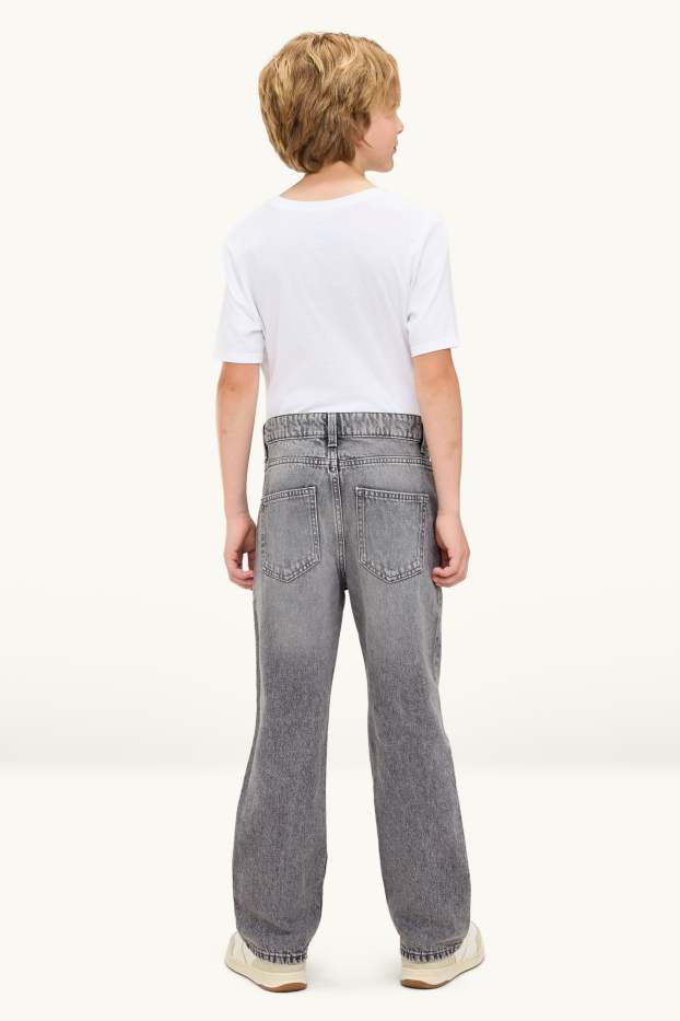 Copii - Băieți - Multipack 2 perechi - relaxed jeans - gri / negru