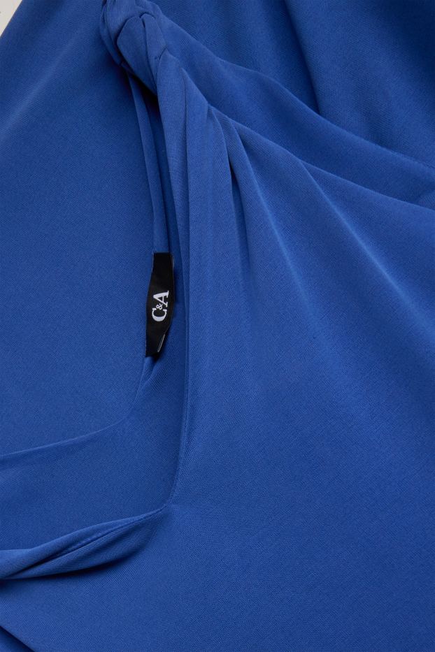 Femmes - Robe avec encolure en V - straight fit - bleu