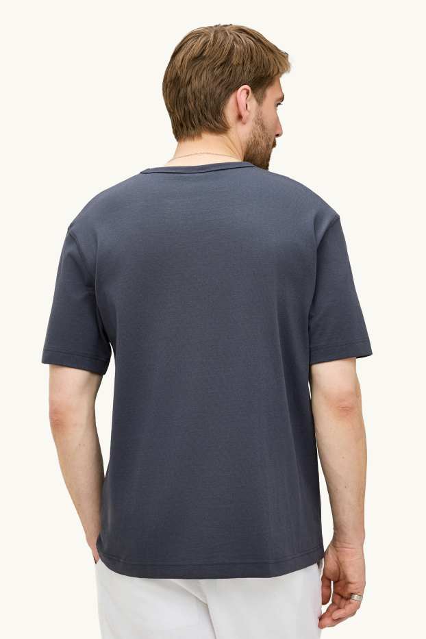 Heren - T-shirt - relaxed fit - donkergrijs