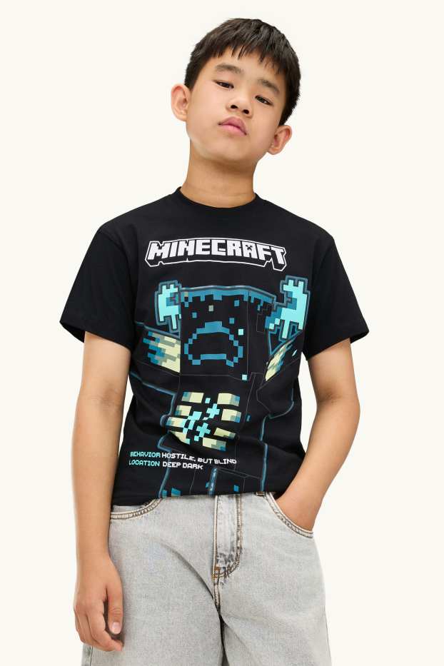 Copii - Băieți - Minecraft - tricou cu mânecă scurtă - negru