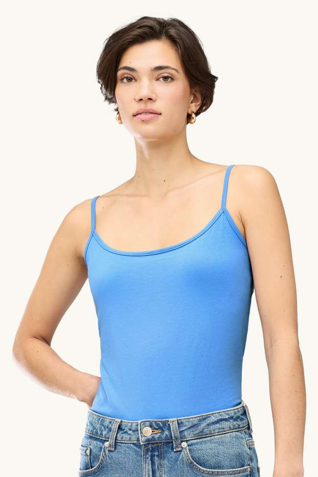 Dona - Paquet de 2 - samarreta de tirants - blau clar