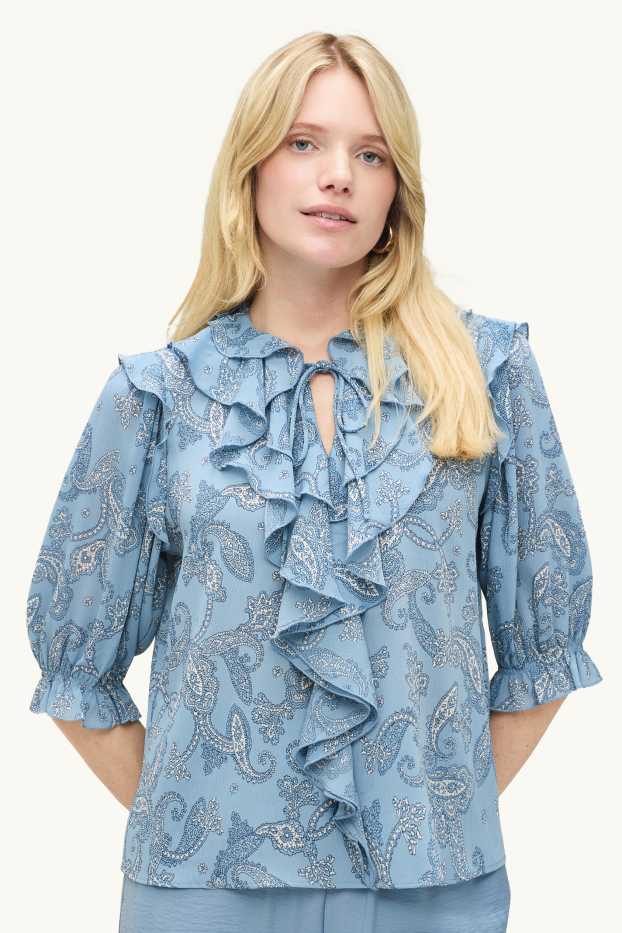 Dona - Brusa - amb motiu - blau