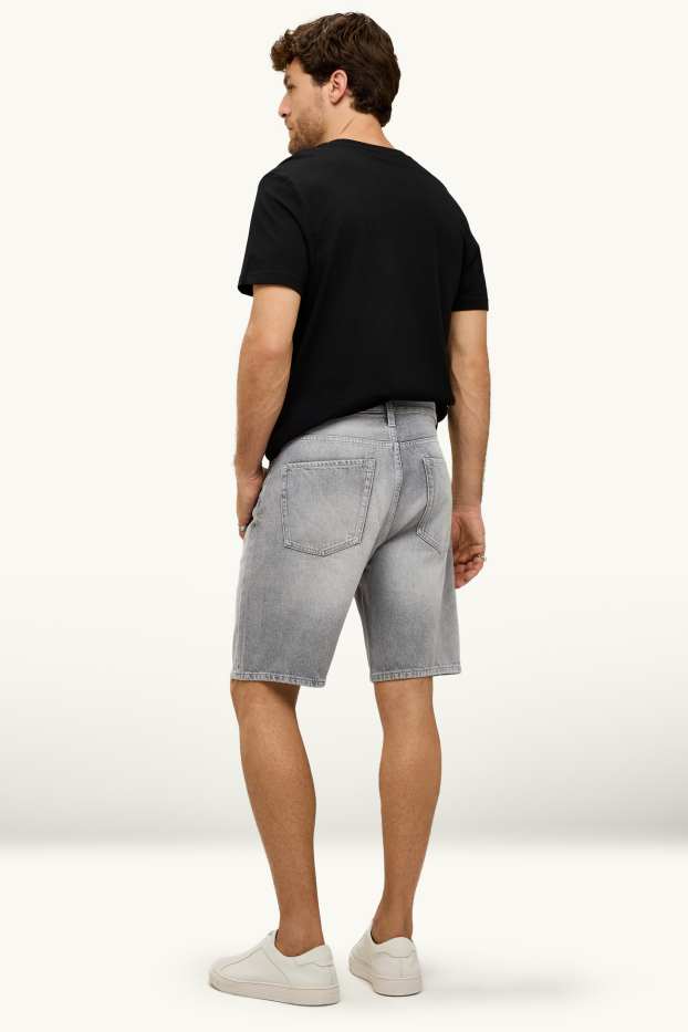 Bărbați - Pantaloni scurți de blugi - denim-gri
