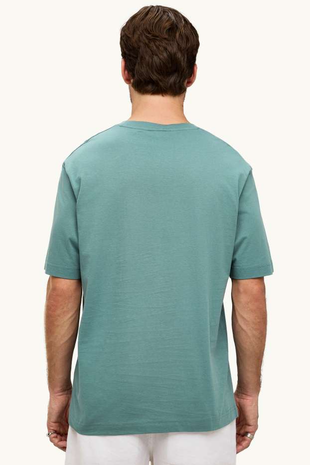 Heren - T-shirt - relaxed fit - groen