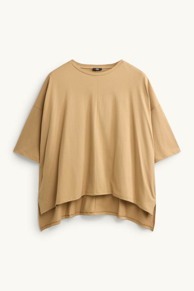 Femmes - T-shirt - regular fit - beige