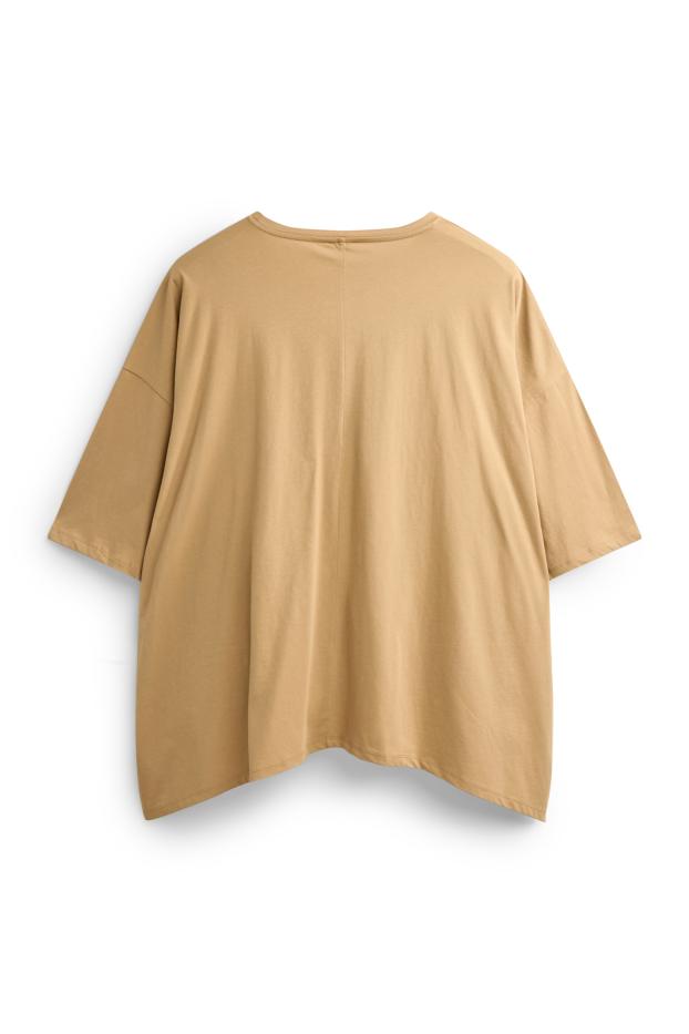 Femmes - T-shirt - regular fit - beige