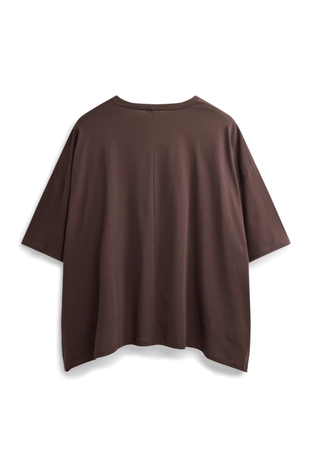 Femmes - T-shirt - regular fit - marron foncé