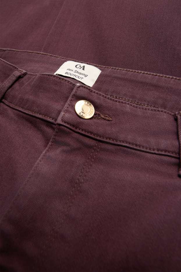 Femmes - Bootcut jean - mid waist - jean galbant - LYCRA® - marron foncé