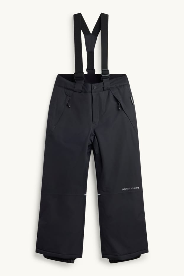Enfants garçons - Pantalon de ski - imperméable - noir