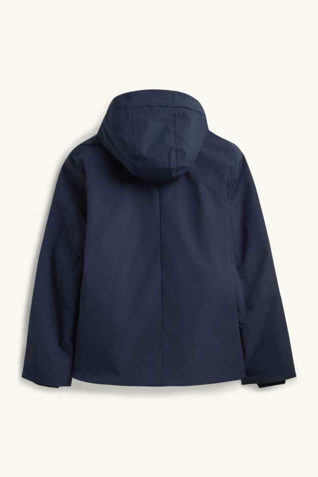 Dona - Jaqueta tècnica amb caputxa - folrada - impermeable - blau fosc