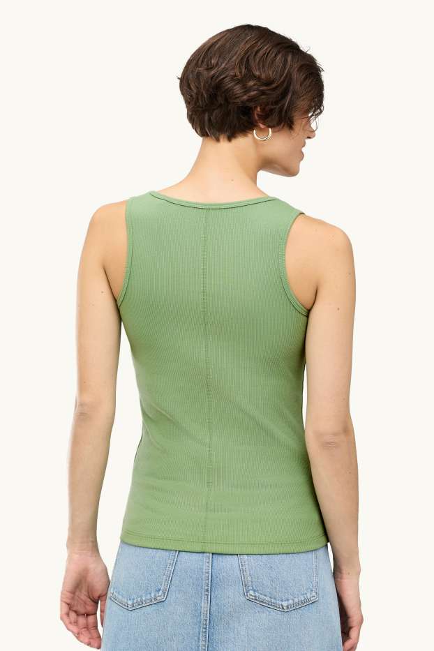 Dames - Top - geribd - groen