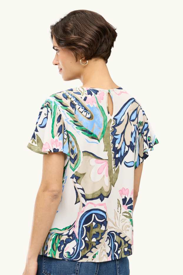 Femmes - Chemisier - à motif - crème
