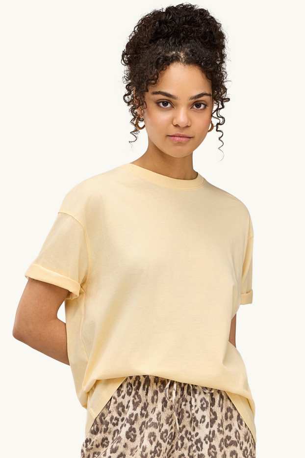 Women - T-shirt - relaxed fit - orange