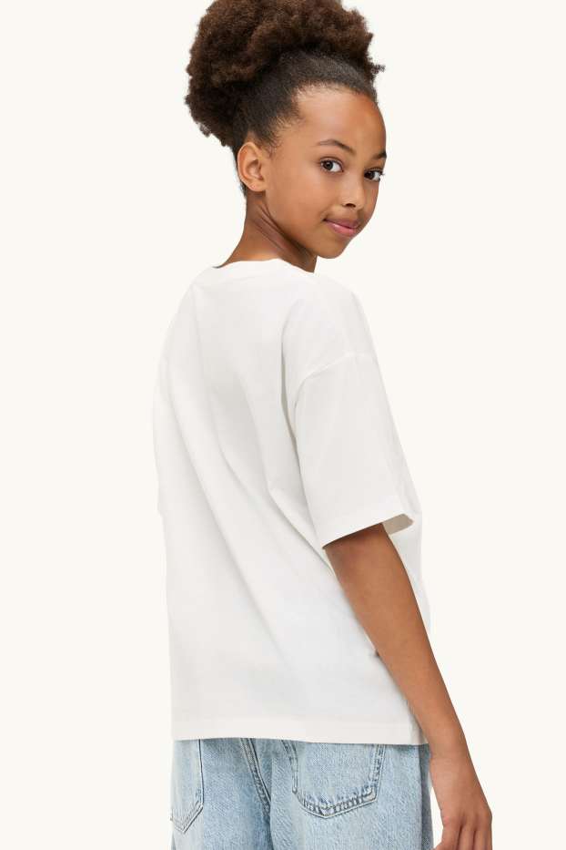 Bambine - Katseye - maglia a maniche corte - bianco