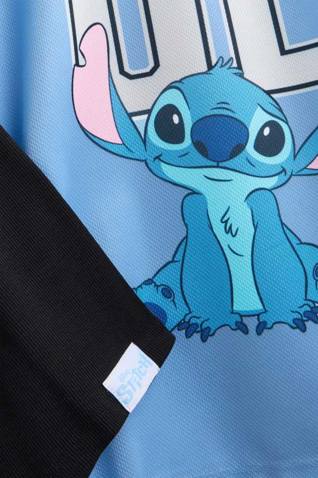 Kinder Mädchen - Lilo & Stitch - Set - Kurzarmshirt und Radlerhose - 2 teilig - blau / schwarz