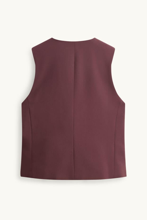 Women - Business waistcoat - regular fit - bordeaux