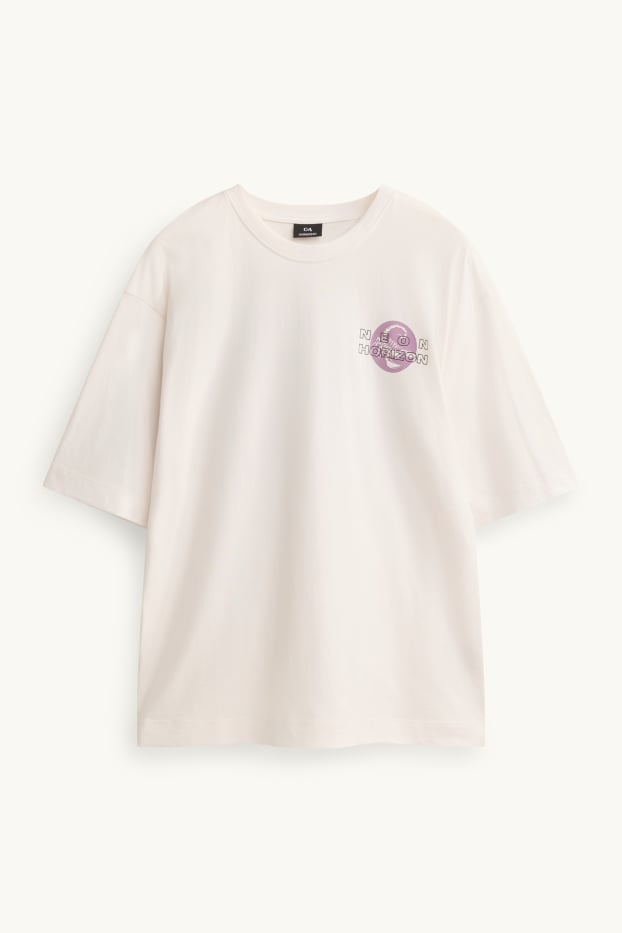 Hommes - T-shirt - Oversize - blanc