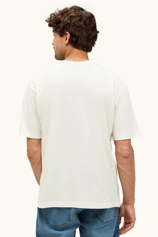 Herren - T-Shirt - Relaxed Fit - weiß