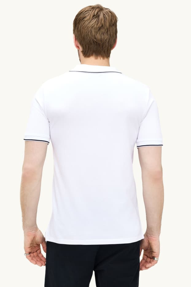 Heren - Poloshirt - slim fit - wit